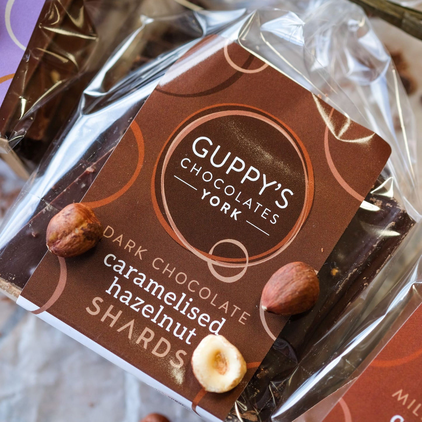 Dark Chocolate Caramelised Hazelnut Shards