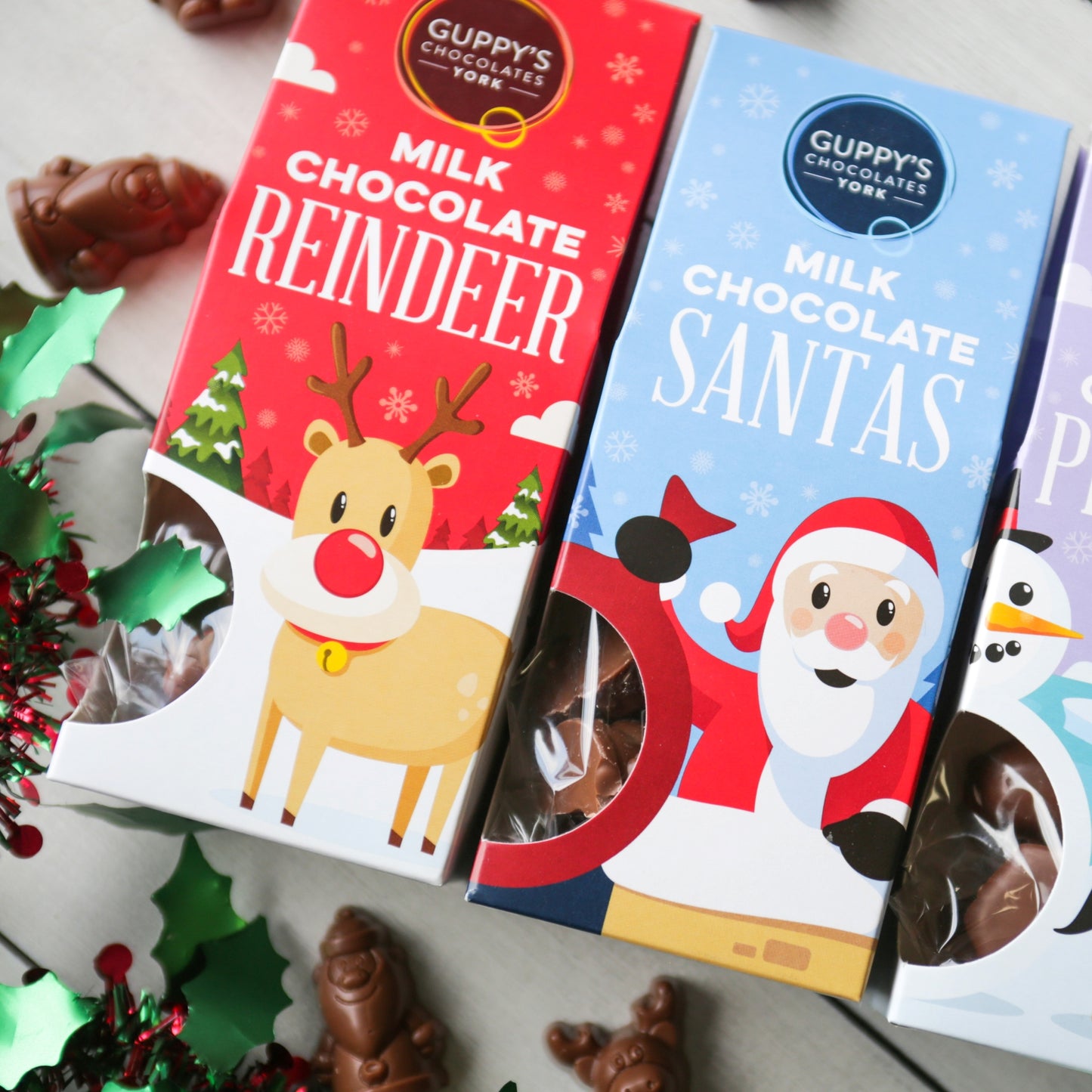 Milk Chocolate Santa Shapes