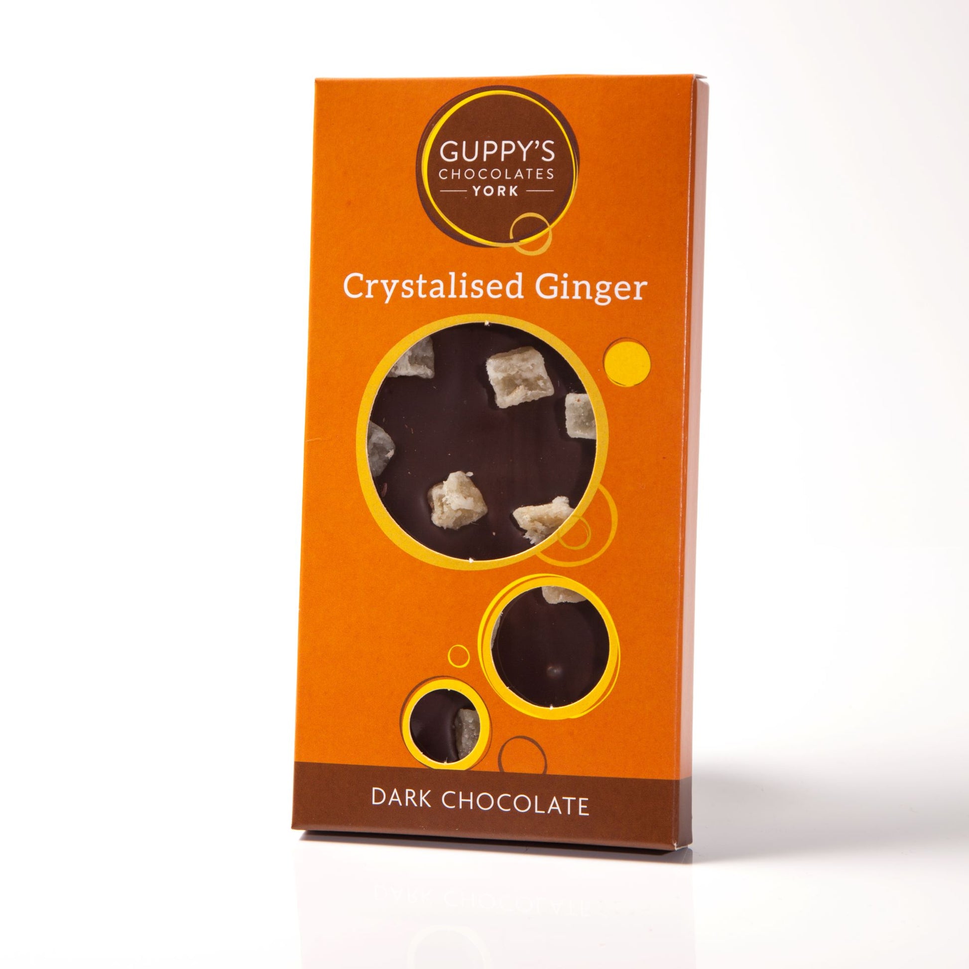 Vegan Friendly Dark Chocolate Bar with Crystalised Ginger